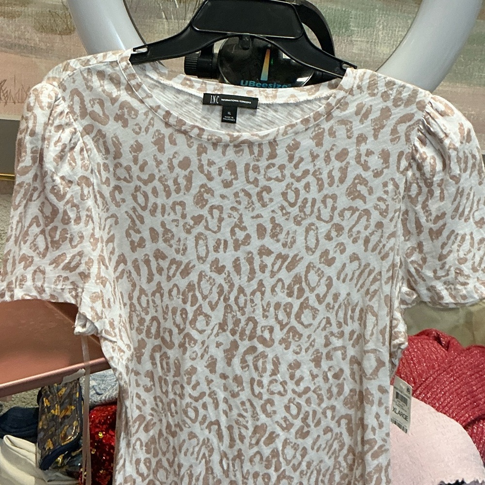 INC International Concepts Women's Animal Print Tee